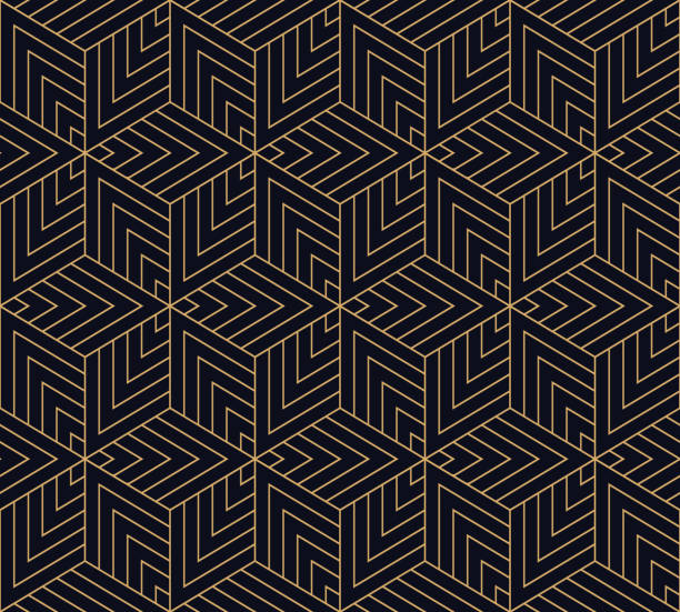 Seamless Geometric Vector Pattern Seamless. Colors easily changed. Editable Stroke. ninja stars drawing stock illustrations