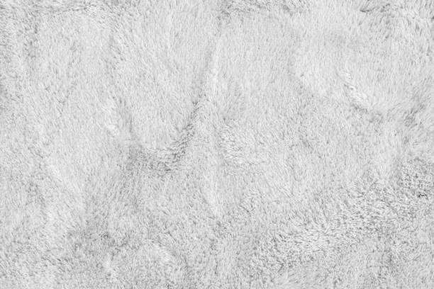 istock Soft fluffy white carpet texture, synthetic textile fur, plush background 2194780597