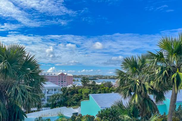 View of Hamilton & Hamilton Harbor Bermuda on a Sunny Morning
