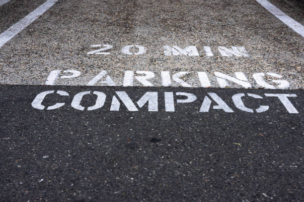 istock The paint indicates a 20-minute parking limit for compact vehicles. 2194783943