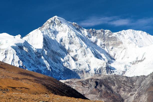 istock Mount Cho Oyu, Ngozumba glacier, way Cho Oyu base camp 2194786571