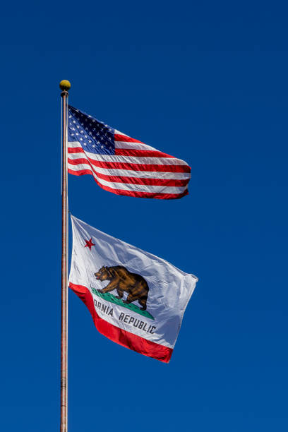 istock California and American Flags 2194799643