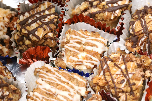 istock Homemade sweets background. Glazed cakes, cupcakes, and festive chocolate desserts. 2194802187