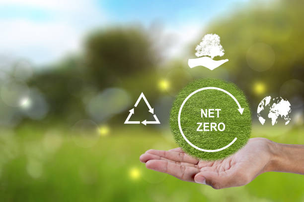istock The human hand shows a sign of net zero for decreased CO2 2194803533