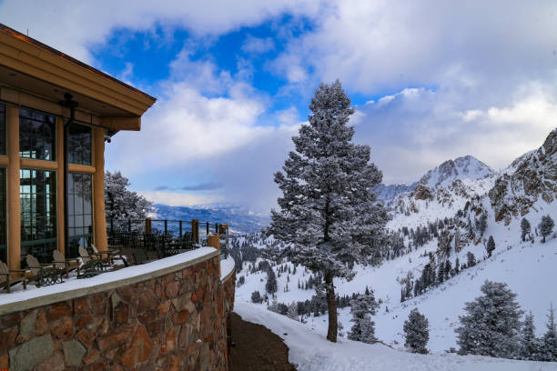 Wasatch Mountains at Snowbasin ski resort in Ogden, Utah