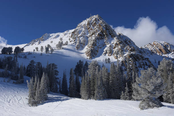 istock Wasatch Mountains at Snowbasin ski resort in Ogden, Utah 2194804955