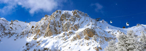 Wasatch Mountains at Snowbasin ski resort in Ogden, Utah