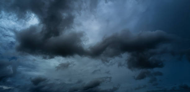 istock Cloud storm sky dark halloween background rain lightning thunder stoumy typhoon Nature light scene rainy atmosphere damage effect carbon dioxide dust air pollution 2.5 Pm, texture nature windstorm. 2194806364