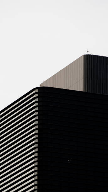 Monochromatic Urban Geometry  A Play of Light, Shadow, and Modern Architectural Lines for Minimalist Design Themes or Industrial Branding Concepts.