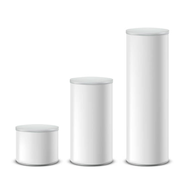 istock Set of Blank Cylindrical Packaging Tubes for Product Mockups Vector 2194818222