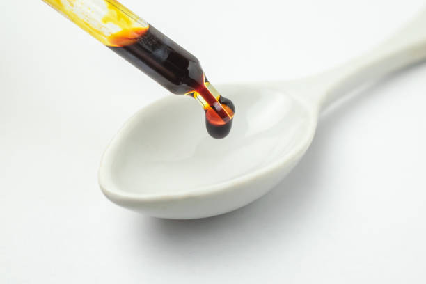 istock iodine, Lugol's solution, dissolved iodine administered dropwise with a pipette 2194822595