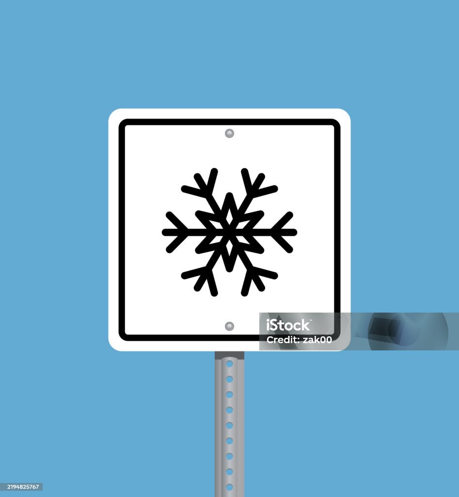 Snow Log Sign Snow Storm Warning Stock Illustration - Download Image Now - Accidents ...