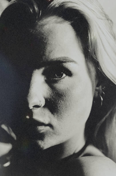 istock The face in the penumbra. 2194828315