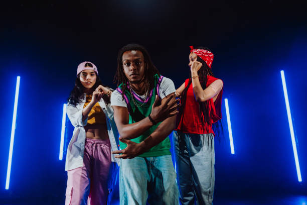 Group of hip hop dancer dancing together.