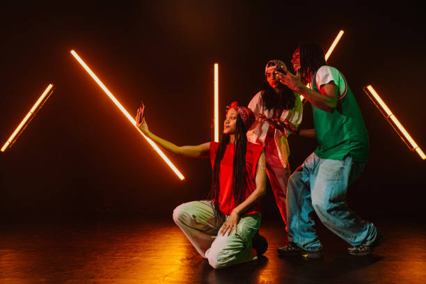 istock Group of hip hop dancer dancing together. 2194832774
