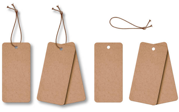 istock blank craft paper clothing label or price tag on string isolated set 2194833812