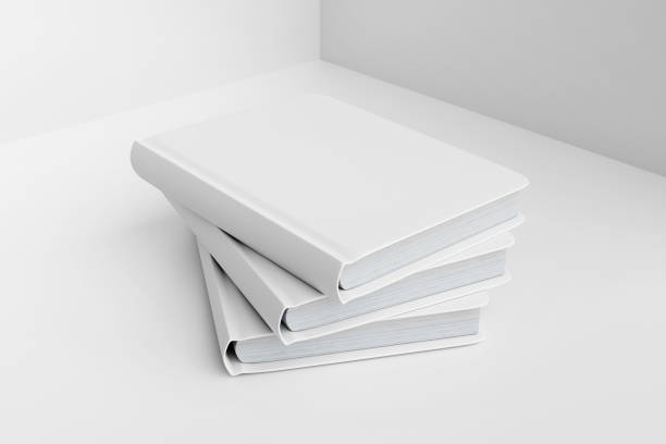 istock Stack of White Blank Books Displayed on Minimalist Background For Mockup 2194837010