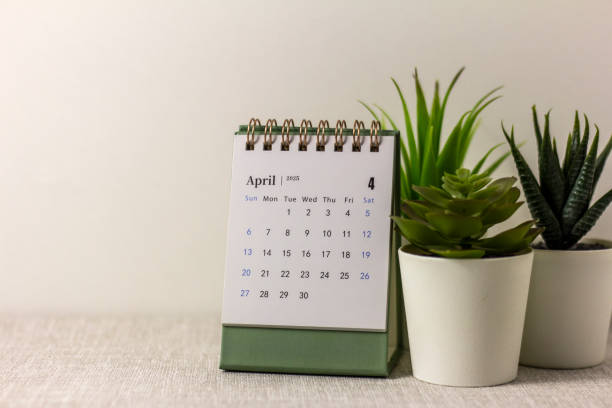 istock Hello, April. The April 2025 planning calendar is on your desktop. 2194838802