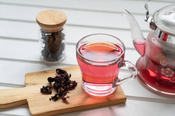 istock Hibiscus tea on wooden 2194841179