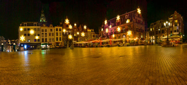 istock Grote Markt in Nijmegen at night 2194844865