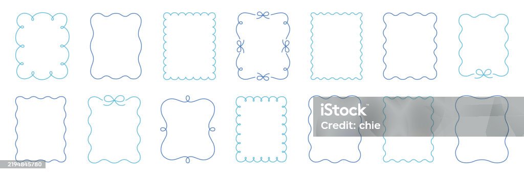 Simple Single Frame Vector Illustration Set Of Simple Decorative Frames Stock Illustration ...