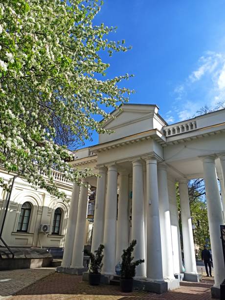 istock Elegant white classical columns of a building 2194846141