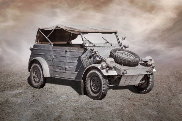istock old car stands on sepia clouds background 2194847693