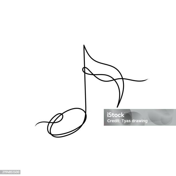 Line Drawing Note Continuous Line Drawing Musical Note Illustration Stock Illustration ...