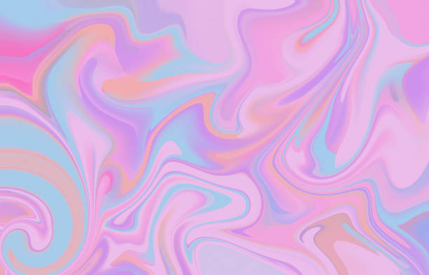 istock Ethereal fluid liquid wave pattern grain texture pastel dreamy pink, cyan blue, purple blend abstract background 2194852322