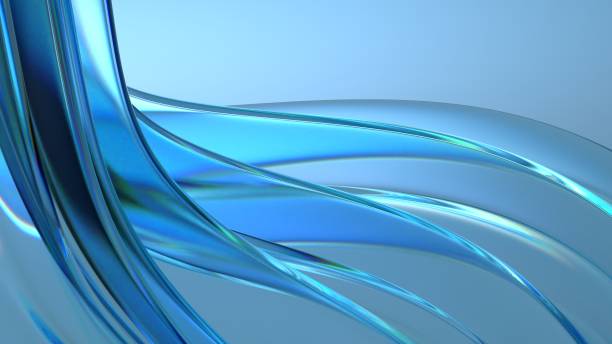 istock An elegant and modern 3D rendering of an abstract background featuring a delicate, luxurious blue glass plate that is transparent and clear. 2194857684