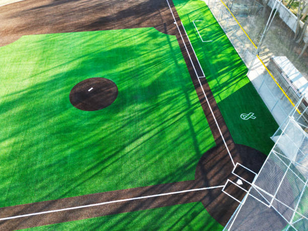 istock New Artificial Turf Baseball Field Viewed From Above During Daylight 2194863689