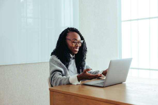 istock Creative professional engaging in a productive virtual meeting on a laptop 2194863810