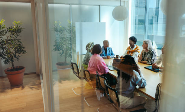 istock High-end agency meeting in a contemporary office setting 2194864060