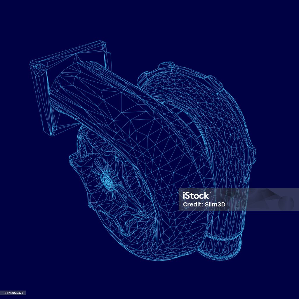 Turbo Texture Blue Image Of A Turbo With A Mesh Texture The Image Is A Computer ...