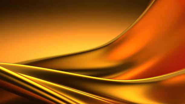 istock An abstract background featuring a metallic gold twisted gentle curve, with a modern and elegant artistic feel, presented in a high-end 3D rendering. 2194865776