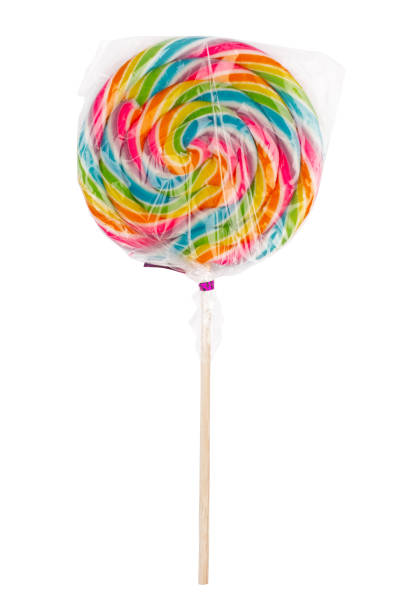 istock colorful lollipop candy in transparent plastic packaging on white background 2194867108
