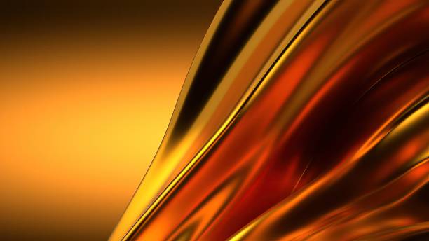 istock An abstract background expressed with a delicate modern art style featuring a metallic gold twisted gentle curve, showcasing an elegant and modern 3D rendering. 2194867474
