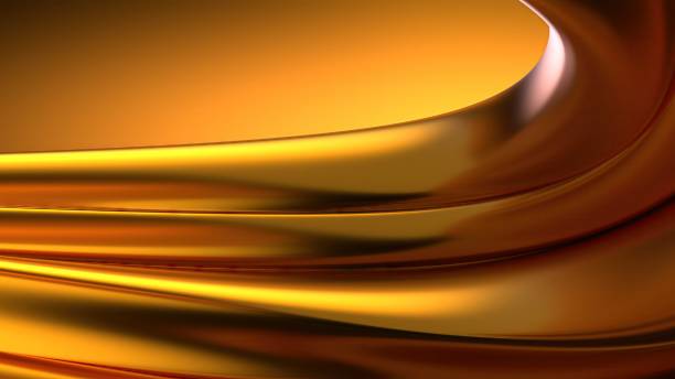 istock An abstract background featuring a metallic gold twisted gentle curve that represents the delicacy of contemporary art, with an elegant and modern 3D rendering. 2194867737