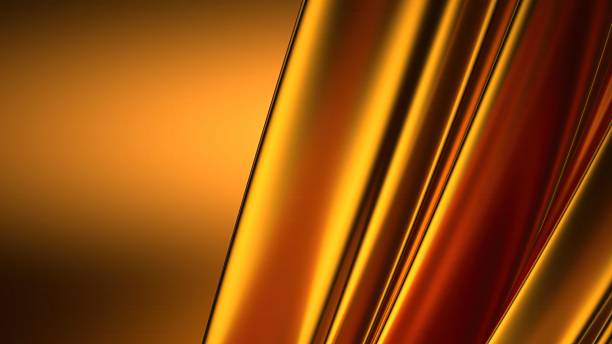 istock An abstract background expressed with a metallic gold twisted gentle curve, conveying a sense of luxury, elegance, and modernity in 3D rendering. 2194868776