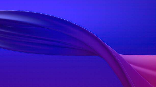 istock An elegant and modern 3D rendering of an abstract background featuring twisted flat and pop curves in luxurious purple and blue. 2194869395