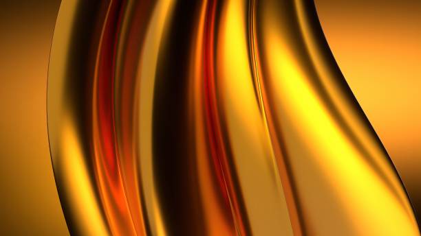 istock An elegant and modern 3D rendering of an abstract background featuring a metallic gold twisted gentle curve, showcasing the allure of contemporary art. 2194870898