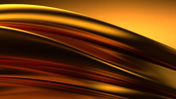 istock An abstract background featuring a delicate, elegant, and modern 3D rendering of a metallic gold twisted gentle curve. 2194872275