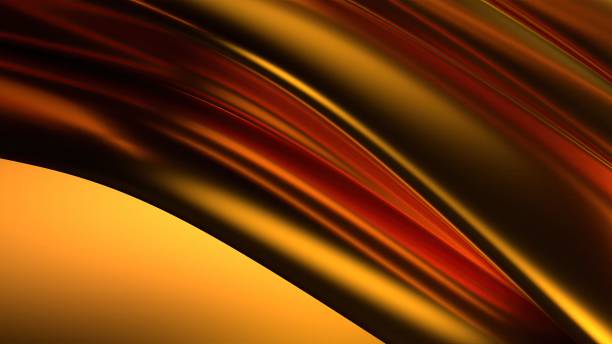 istock An abstract background featuring elegant and modern 3D rendering of metallic gold twisted gentle curves. 2194873184