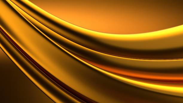istock An elegant and modern 3D rendering of an abstract background featuring a metallic gold twisted gentle curve, showcasing the beauty of delicate curves. 2194873556