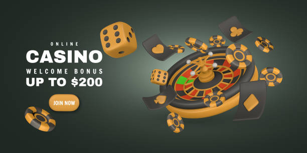 istock Realistic 3d casino game concept. Roulette wheel, poker chips, dice. Gambling concept. Vector illustration 2194876034