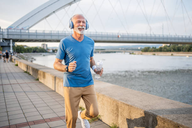 istock Senior man jogging outdoor 2194876722