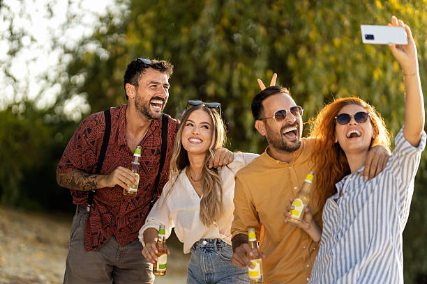 istock Group of friends taking a selfie together 2194877857