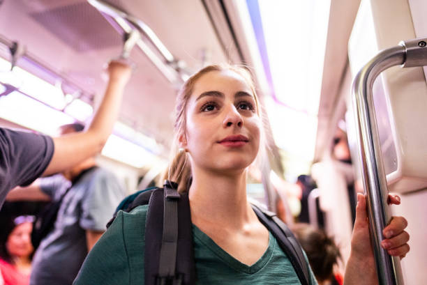 istock Tourist woman on a train, in Chile 2194878634
