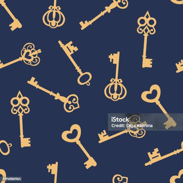 Key Photo Design Seamless Pattern With Keys Design For Fabric Textiles Wallpaper ...
