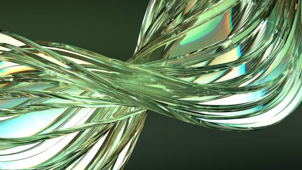 istock An abstract background expressed with organic, beautiful green curves that conveys elegance and modernity in 3D rendering. 2194888964